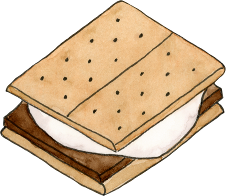 S’more Dessert Watercolor